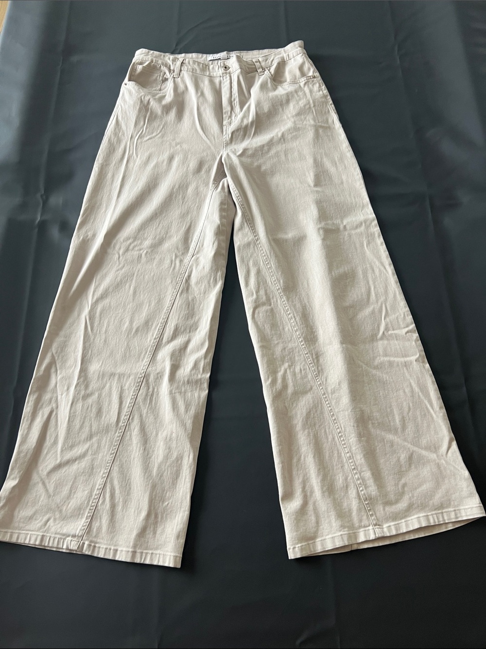 Celebrity Pink Wide-Leg Cream Pants